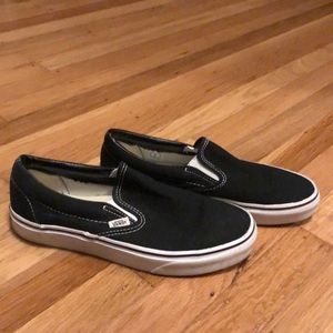 Vans Black Slip Ons